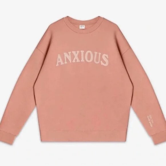 See the Way I see Women's Large Anxious this too shall pass Crewneck sweatshirt - Picture 1 of 8